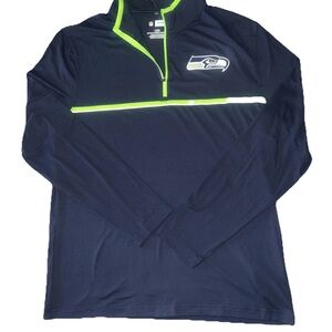 NFL Team Apparel Seattle Seahawks 1/4 Quarter Zip Jacket Men's Size L NWOT